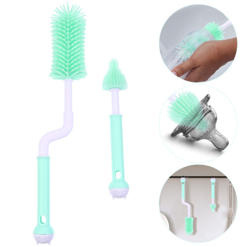 set 2 spazzole in silicone per ciucci e con rotazione 360 1