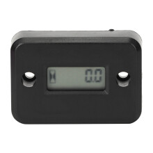 Wasserdichter Motorrad-Tachometer Stundenzähler Zähler ABS Schwarz 0-99999H