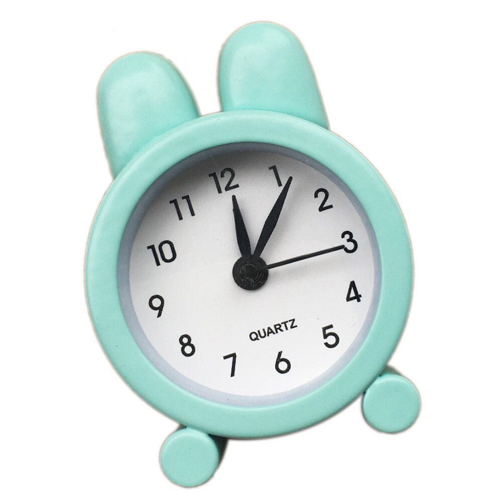 Green Rabbits Shape Desktop Alarm Clock Bedsides Clock For