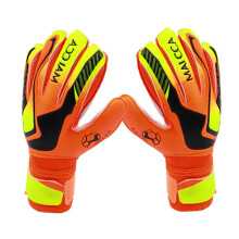 Football Goalkeeper Glove Thickened Soccer Goalie Gloves for Kids and Adults Orange 6
