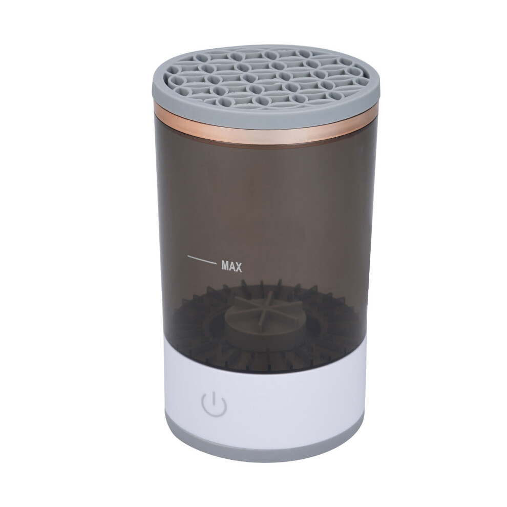 Black/Gray Automatic Makeup Brush Cleaner Machine 7000Rpm Usb Portable Stylish