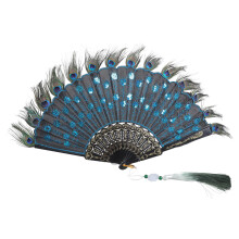 Hand Fan Embroidered Hand Fan for Weddings and Dance-1
