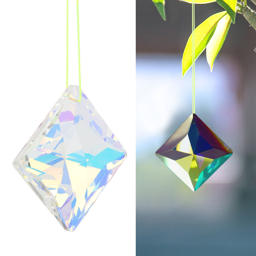 Crystal Geometric Prism Suncatcher, Rainbow Maker, 63G White 9461349546146
