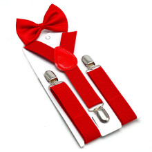 2pcs Versatiles Youth Suspenders Kids Simple Suspenders-Red
