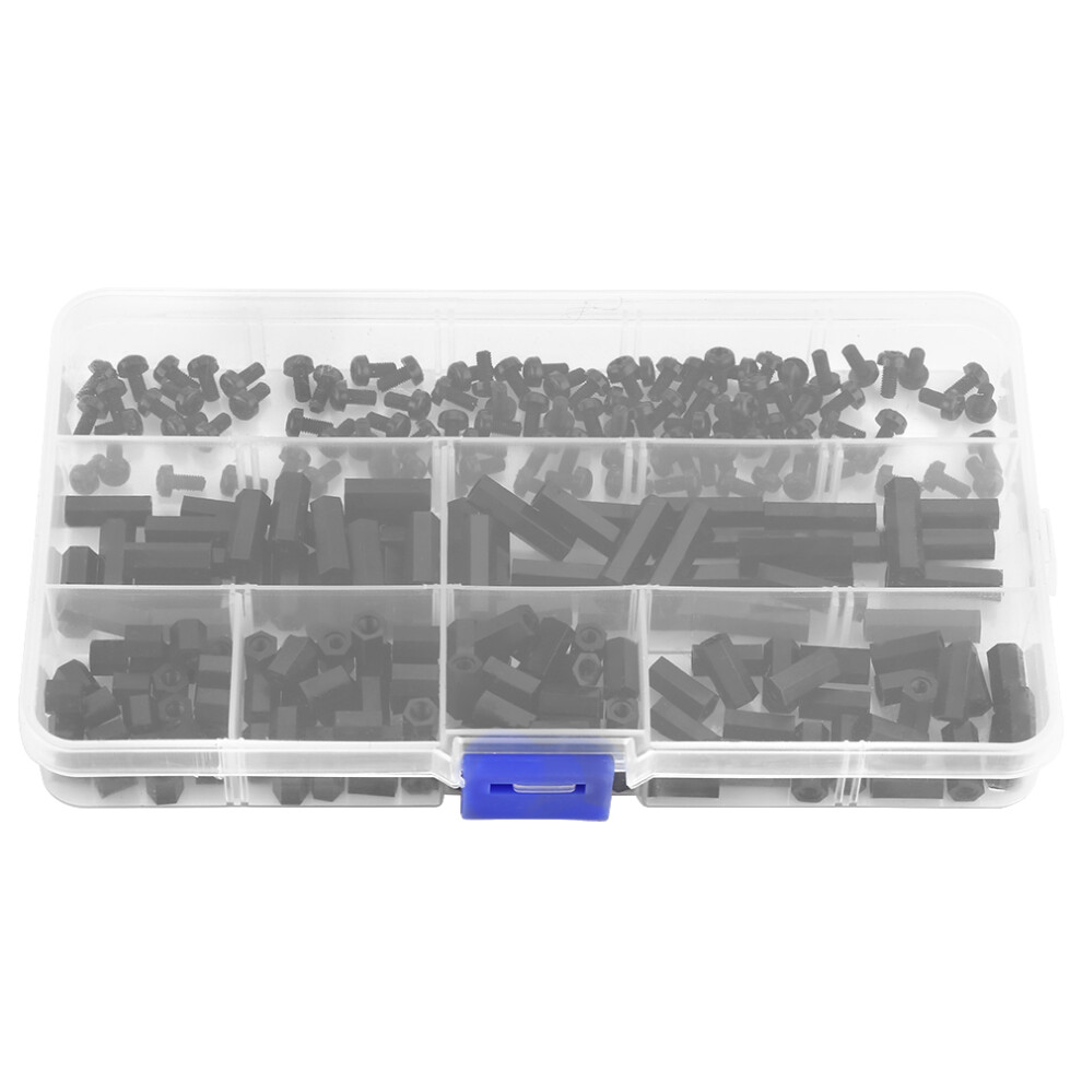 250PCS Nylon M3 Female Standoff Spacer Screw