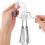 Easy Use White Hand Crank Egg Whisk Stainless Steel Kitchen Mixer 7
