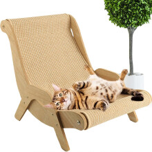 Sisal Cat Scratcher Lounger Sofa Cardboard Kitten Scratching Post Pad