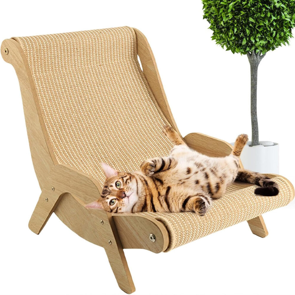 Sisal Cat Scratcher Lounger Sofa Cardboard Kitten Scratching Post Pad
