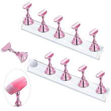 Magnetic Nail Display Stand False Nail Tips Practice Nail Art Tips Kit Acrylic Beginners Nail Salon