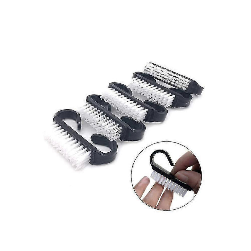 10 Pcs Black Acrylic Nail Art Brushes Cleaning Dusting Pedicure Manicure DIY Kit-image-OPC-PKGJ22S-NEW