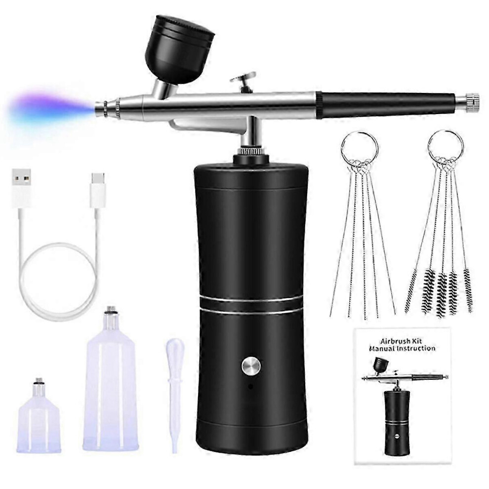 Airbrush Kit with Compressor, Rechargeable, Cordless, High Pressure, Anti-Clog, for Nail Art, Makeup, Painting