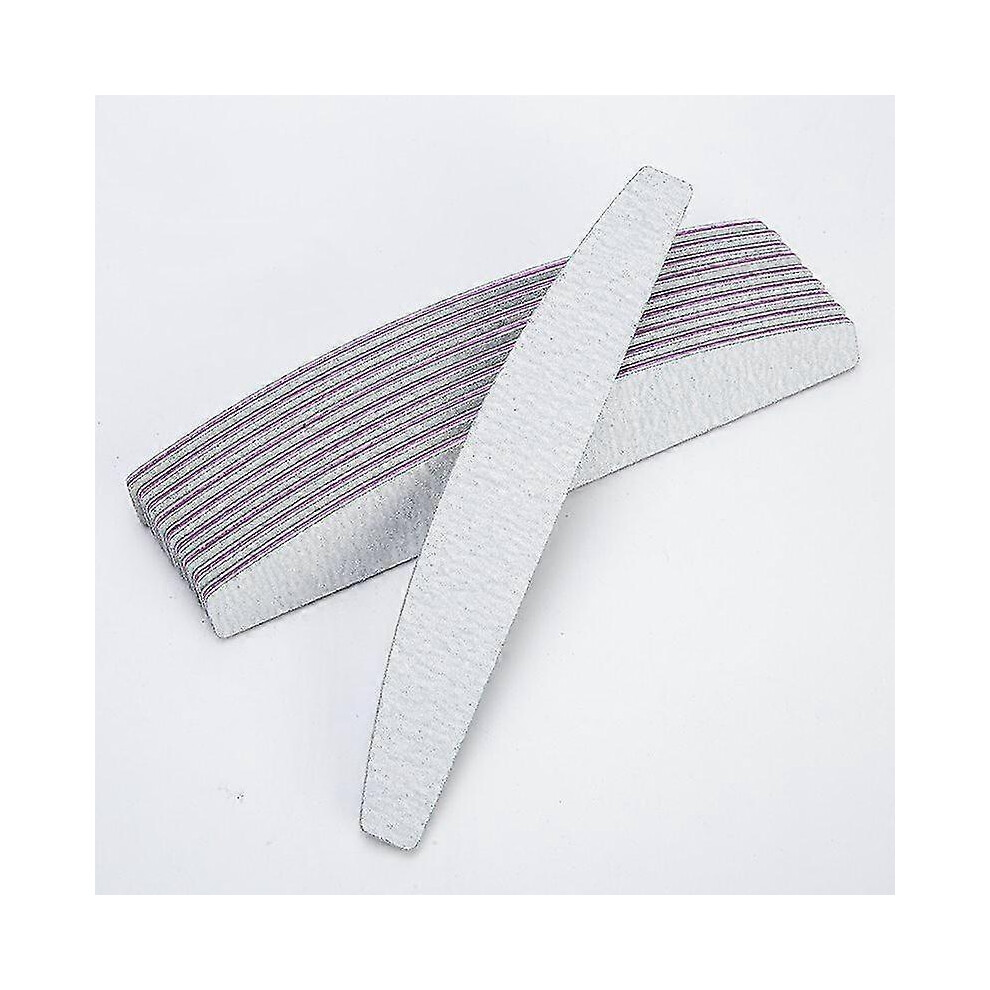 10Pcs Professional Reusable Double Sided Nail Files (100/180 Grit) for Home and Salon Nail Art