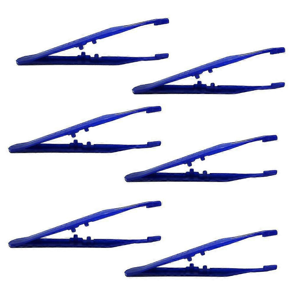 20pcs Disposable Plastic Tweezers for Medical Beads (Blue)