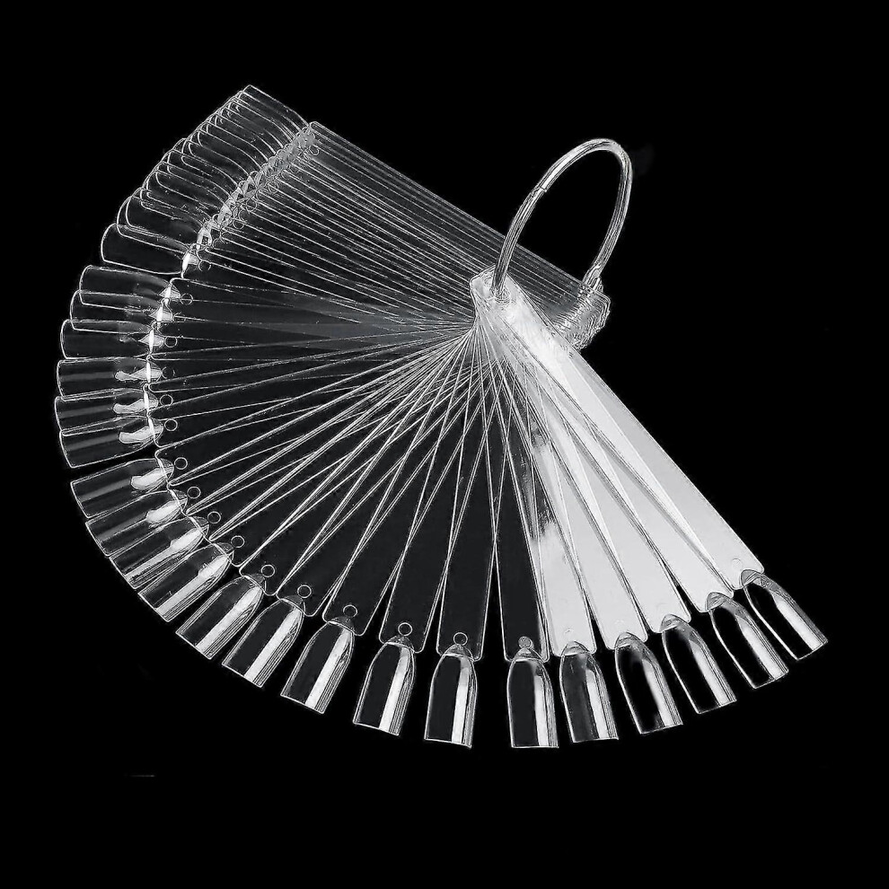 50 Pcs Clear Nail Polish Sample Sticks, Professional Nail Polish Displays