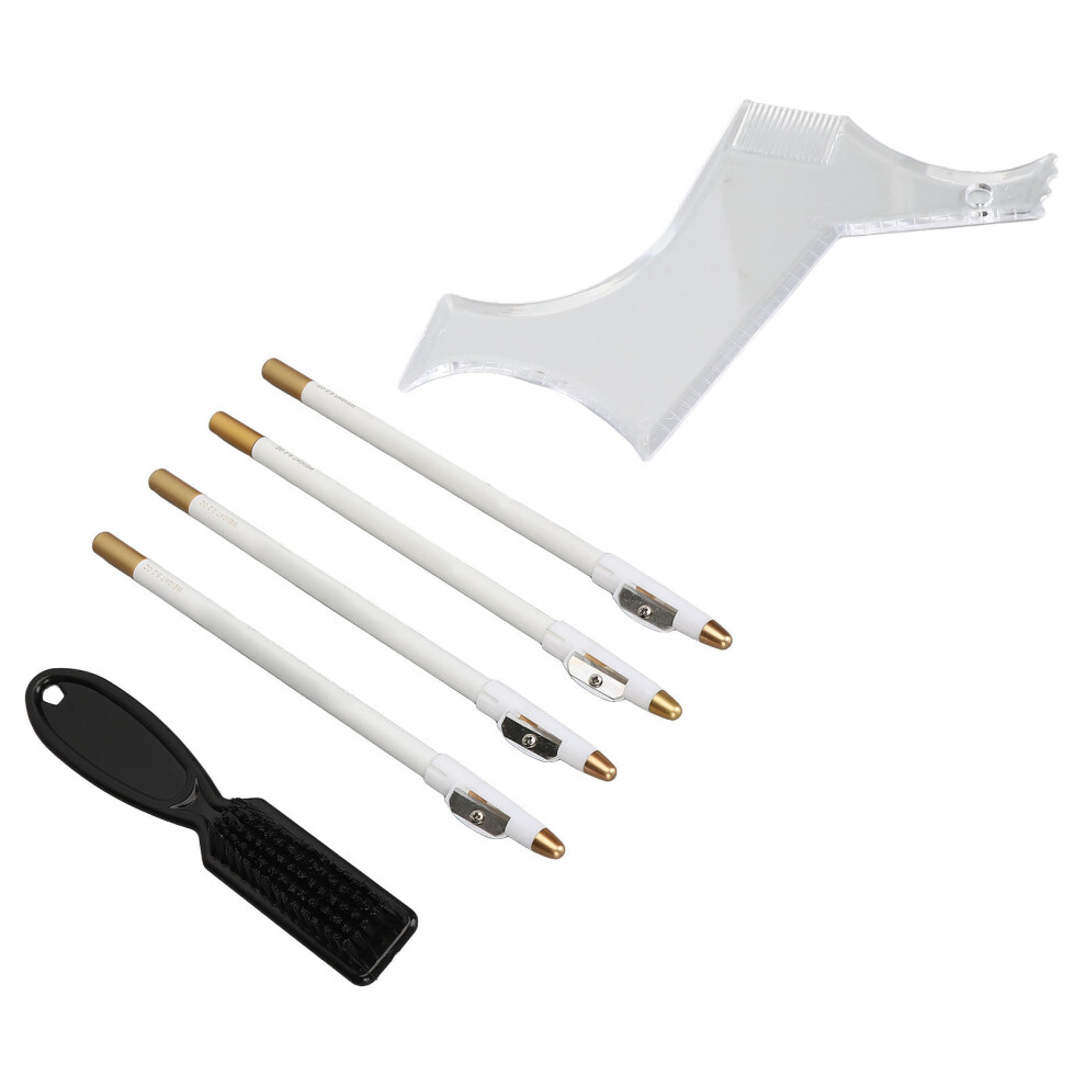 White Beard Shaper Kit With Barber Pencils Perfect Contour Templates Portable