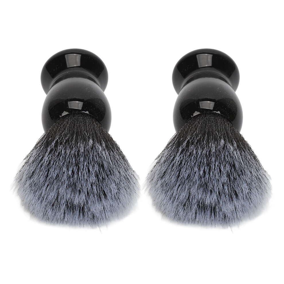 2pcs Ergonomic Beard Lathering Brush Residuals Removal Quick Dry for Men