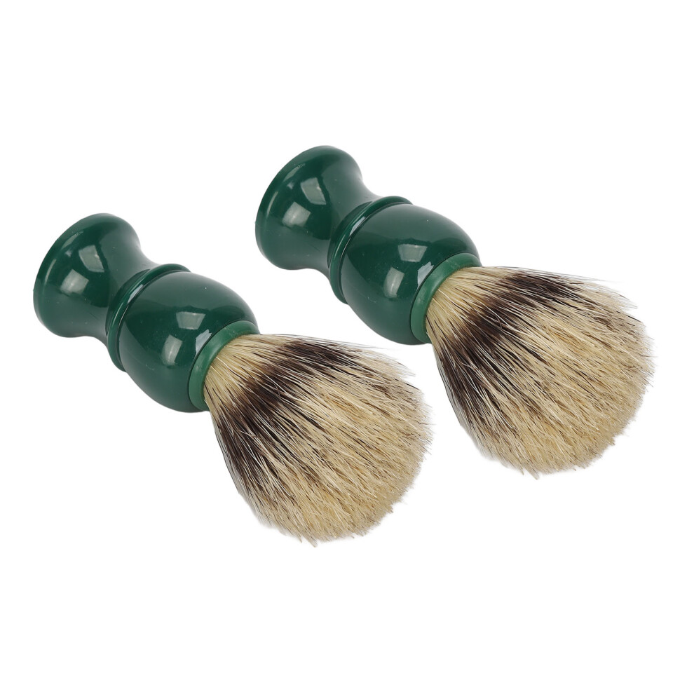 2pcs Men Beard Cleansing Brush Soft Foam Resin Handle Beard Grooming Tools