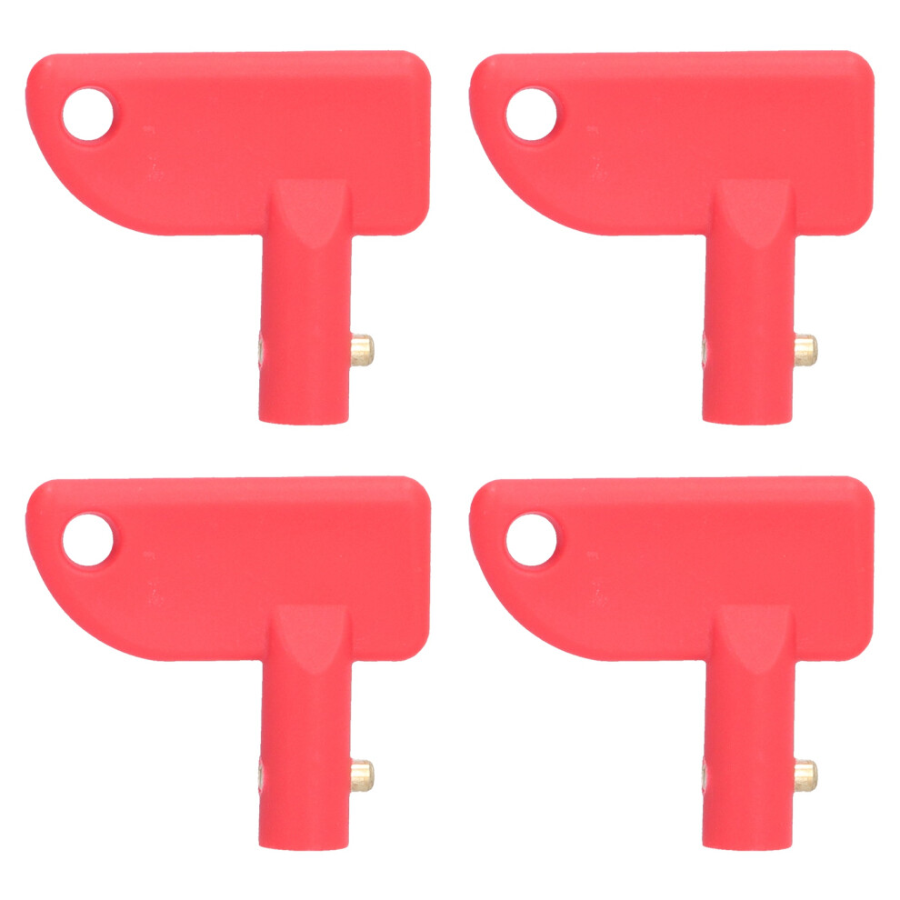 4Pcs Car Battery Switch Key ABS Isolator Accessory