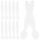 20Pièces Spatules Blanches En PP Accessoires Beauté Pour Crèmes 3
