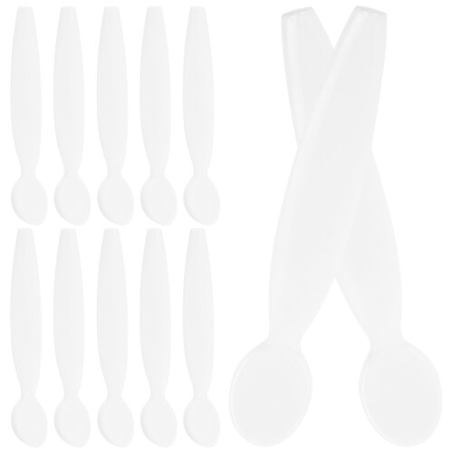 20Pièces Spatules Blanches En PP Accessoires Beauté Pour Crèmes 2