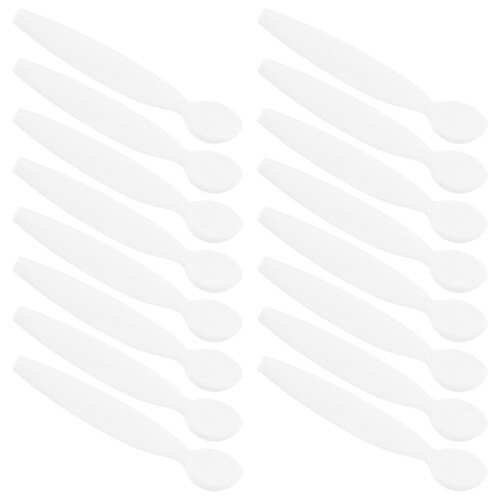 20Pièces Spatules Blanches En PP Accessoires Beauté Pour Crèmes 1