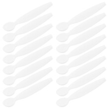 20Pièces Spatules Blanches En PP Accessoires Beauté Pour Crèmes