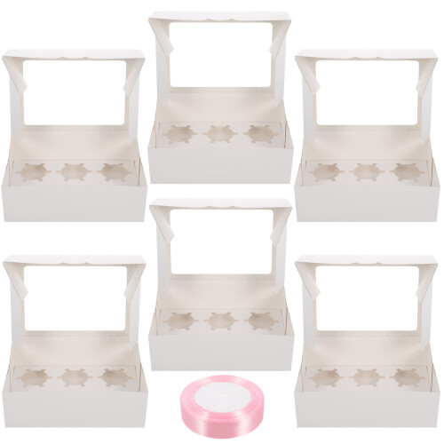 bakery box set with window for cupcakes muffins cakes egg tarts 1