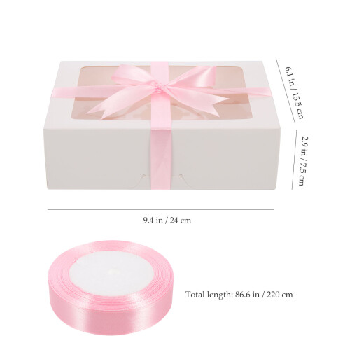 bakery box set with window for cupcakes muffins cakes egg tarts 2