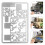 stencil per pittura a con motivo , set traforato 10