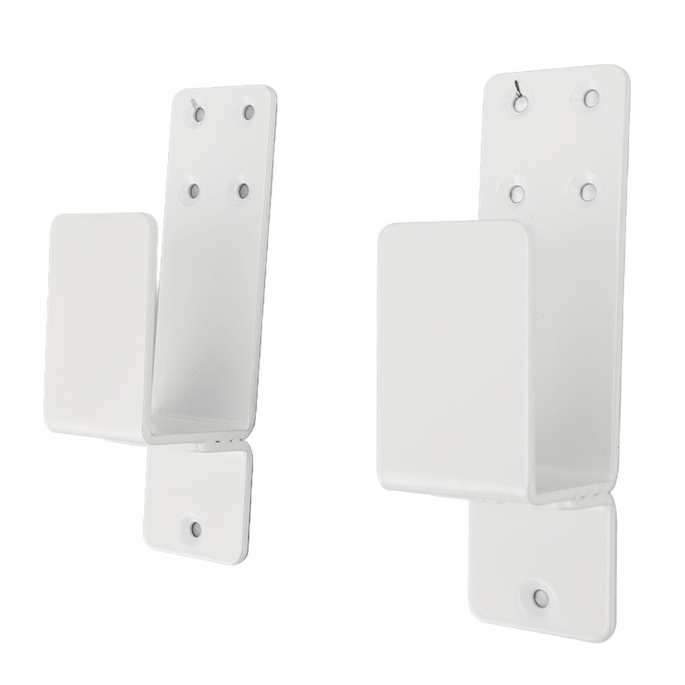2Pcs Door Barricade Brackets For 2X4 Boards, Carbon Steel, White 4611349550581