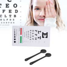 6-Inch Vision Test Chart with 2 Eye Occluders Dual-Sided Portable