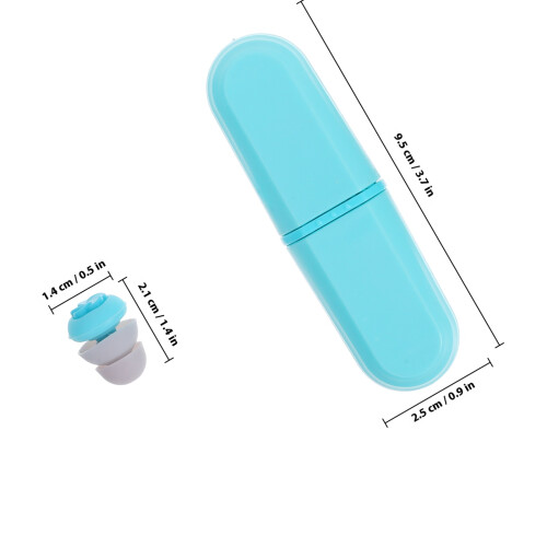 1Paires Bouchons Anti-Bruit Silicone Ciel 1