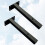 2Stk Wand Regalhalter Schwarz Eisen Wandboard Halterung 8