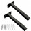2Stk Wand Regalhalter Schwarz Eisen Wandboard Halterung 1