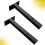2Stk Wand Regalhalter Schwarz Eisen Wandboard Halterung 6