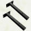 2Stk Wand Regalhalter Schwarz Eisen Wandboard Halterung 7