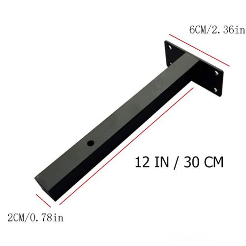 2Stk Wand Regalhalter Schwarz Eisen Wandboard Halterung 1