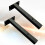 2Stk Wand Regalhalter Schwarz Eisen Wandboard Halterung 5