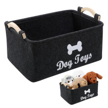 panier en feutre pour jouets et accessoires animaux, coffre organisateur