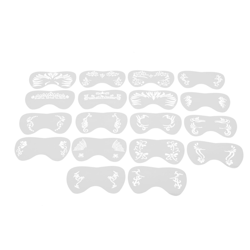 18PCS Reusable Face Paint Stencils for Body Art, Party, Holiday, DIY