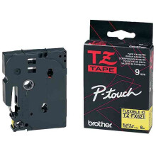Ruban extra solide TZe-S651 - BROTHER - 24mm - Noir sur bande jaune