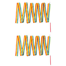 Long Ribbon Streamers Rhythmic Gymnastics for-Color bars