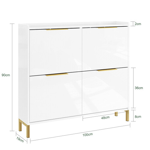 SoBuy FSR206-GW Meuble à chaussures blanc 2