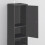 SoBuy Στενή Στήλη Μπάνιου 20x180x20cm Μαύρο MDF 11