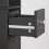SoBuy Στενή Στήλη Μπάνιου 20x180x20cm Μαύρο MDF 14