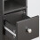 SoBuy Στενή Στήλη Μπάνιου 20x180x20cm Μαύρο MDF 15
