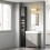 SoBuy Στενή Στήλη Μπάνιου 20x180x20cm Μαύρο MDF 5