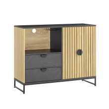 Dulap SoBuy multifuncțional, compartiment microunde, alb, 107x40x85 cm