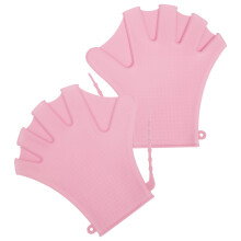 par de paletas ajustables para natación y guantes para piscina y
