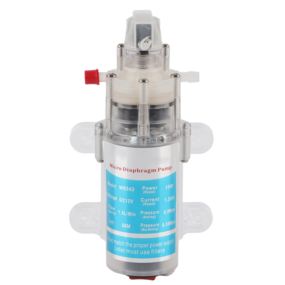 12V 15W Mute Food Grade Water Pump Self Priming DC